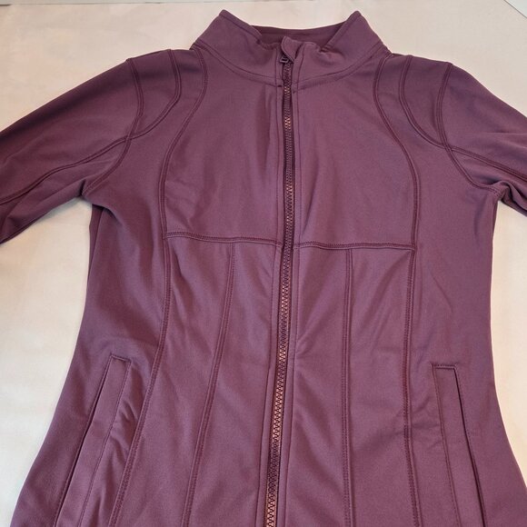 SUNZEL Women Lightweight Sports Running Workout Yoga Athletic Jacket Sz 8 Maroon - Picture 6 of 12